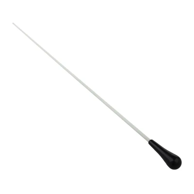 New Black ABS Handle Musical Music Conductor Baton Gift White 15inch