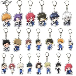 Anime Blue Lock Arcylic Keychain Cartoon Figures Isagi Yoichi Bachira Meguru Kawaii Key Chain Costume Accessories Birthday Gifts