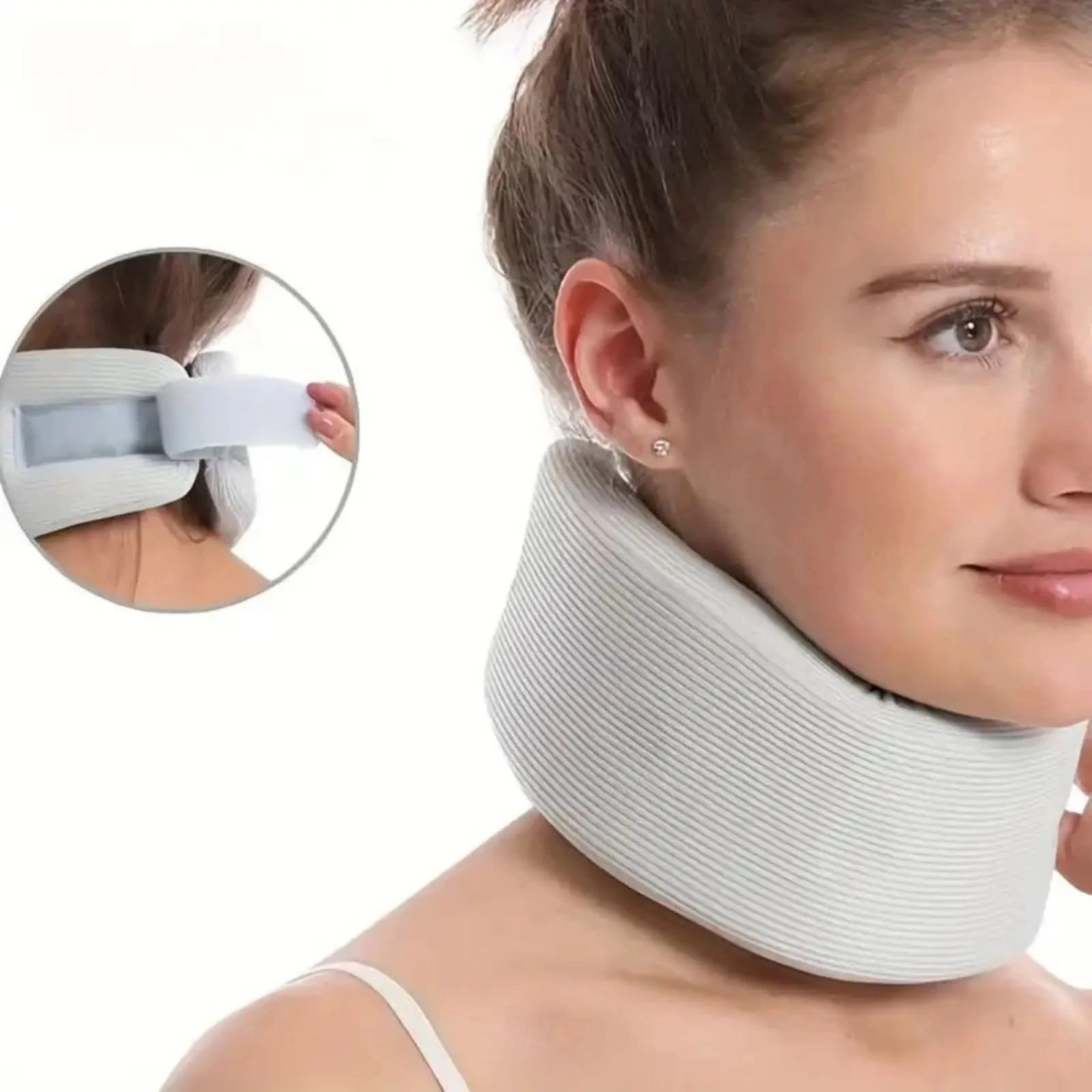 Adjustable Breathable Neck Brace Cervical Sponge Neck Support Protector for Sleep - Ergonomic Neck Pillow for Comfortable Sleep