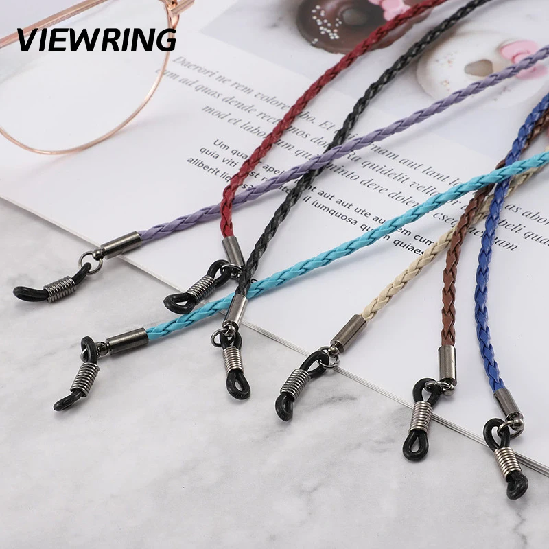 Multi Color Braided Leather Eyeglass Strap Anti Lost Sunglasses Lanyard Non Slip Eyewear Chain Neck Cord Holder For Men Women