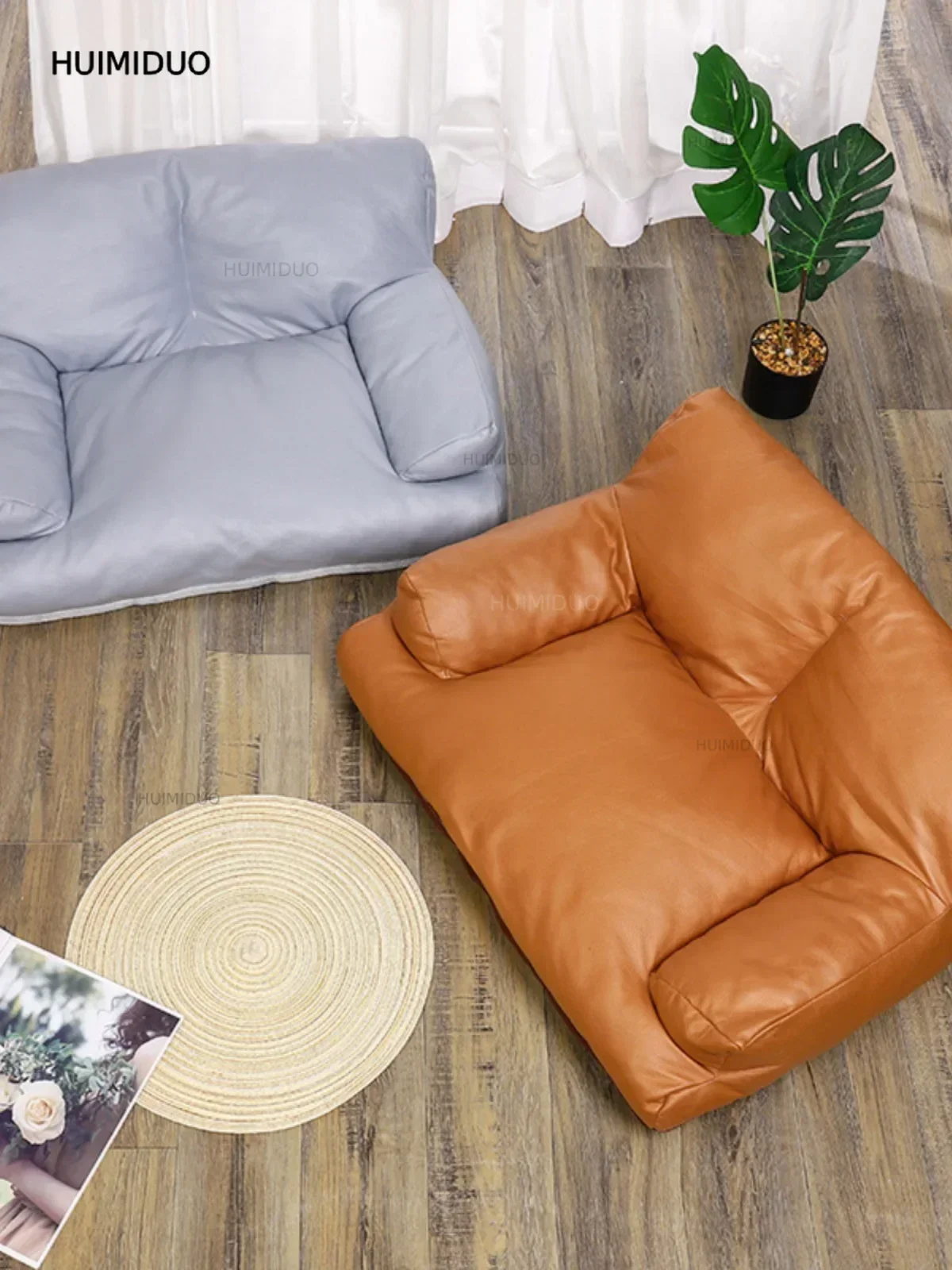 Dog Nest Pet Backrest Sofa Cat Bed Minimalist Technology Cloth Cat Nest Waterproof and Easy to Clean Dog Sofa Suitable for All S