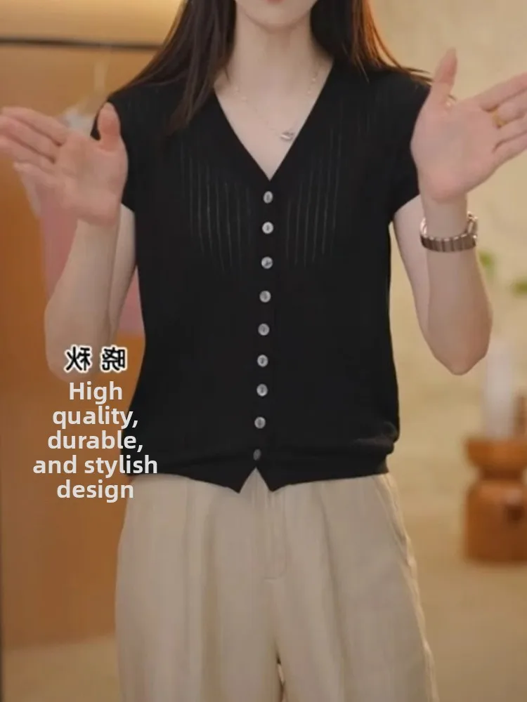 Efeito de emagrecimento gelo seda malha ort sve camiseta feminina fina verão design exclusivo coreano sle faionable topo