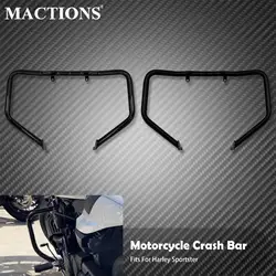Motorcycle Front Engine Guard Highway Metal Crash Bar Black Falling Protector Bumpers For Harley Sportster S RH1250S 2021-2022