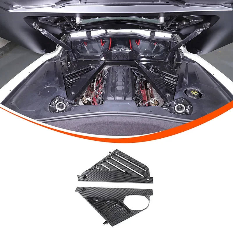 

For Chevrolet Corvette C8 Stingray Z51 Z06 2020-2025 ABS Carbon Fiber Car Engine Bay Cover Panel Trim Car Accessories