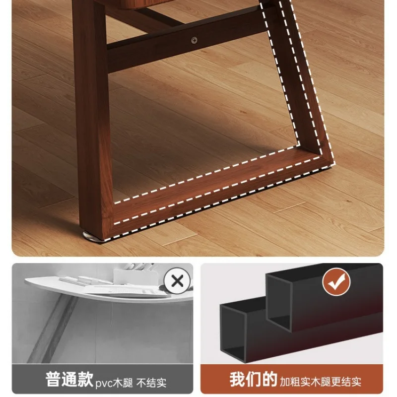 Living room household large board table, rectangular one table and four chairs combination