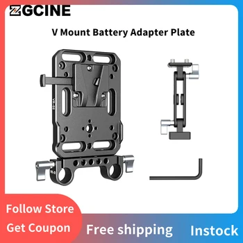 ZGCINE VR VR-02 V mount battery adapter plate 15mm rod clamp with adjustable arm accessories for Canon Sony DSLR cameras