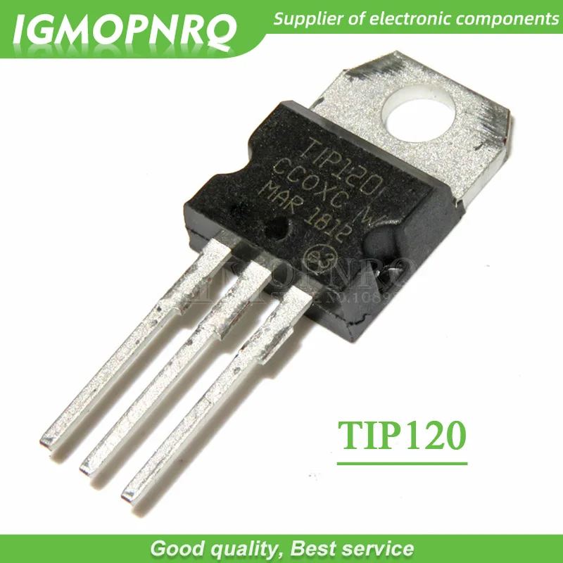 10PCS TIP120 TO-220 Darlington Complementary   Transistor New Original Free Shipping