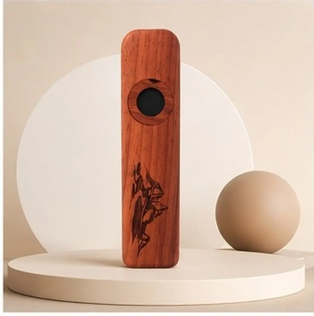 1Set Natural Rosewood Wooden Kazoo Portable Lightweight Music Instrument Classroom Teaching Travel Ukulele Guitar Violin