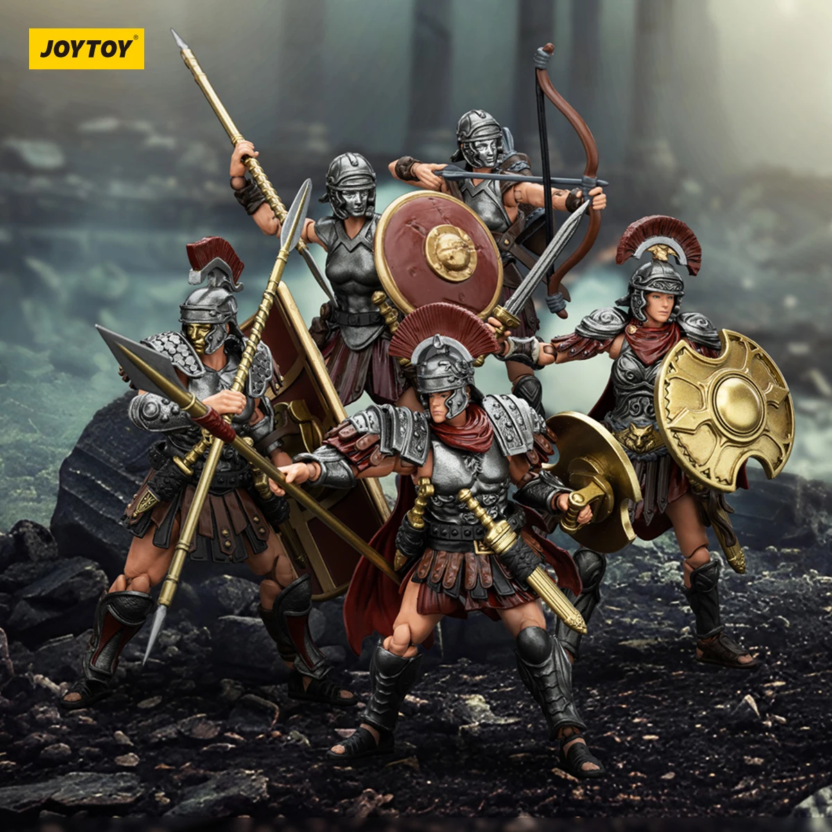 JOYTOY Action Figure Roman Republic LegionX Centurion & Legionary Light Infantry 5PCS Mobile Soldiers Roman Republic Model Toys