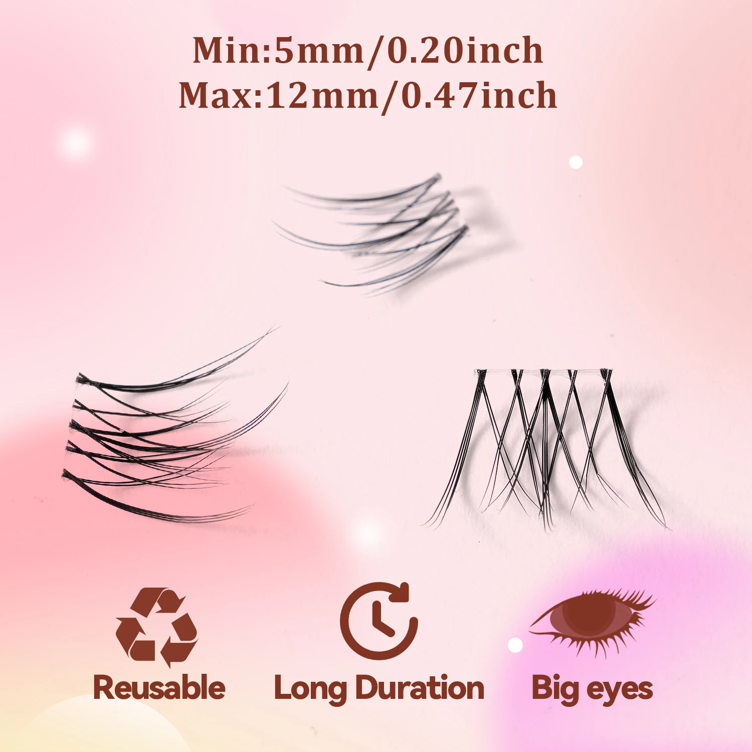 80 clusters natuurlijke valse  - False Eyelashes Natural recensie en prijs