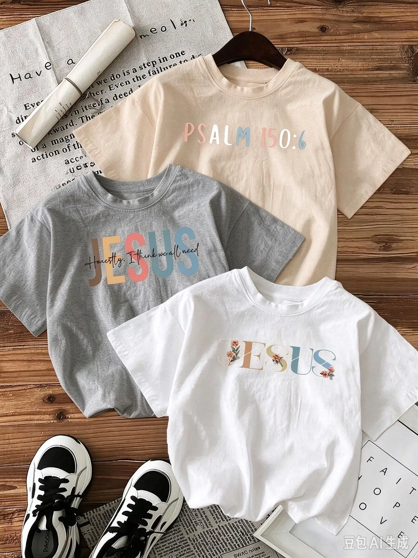 3 Pack Christian Tees Women Jesus Bible Verse Graphic T Shirt Faith Clothing Crew Neck Short Sleeve Top Casual Religious Multipack