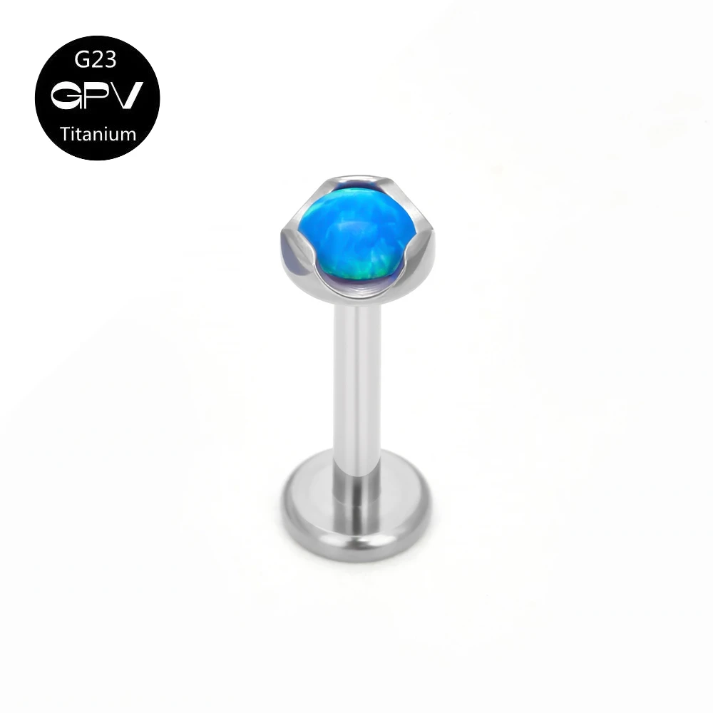 1PCS Simple G23 Earrings Inlaid With 3mm Zircon European And American Fashion Titanium Piercing Jewelry Classic Ear Bone Nails