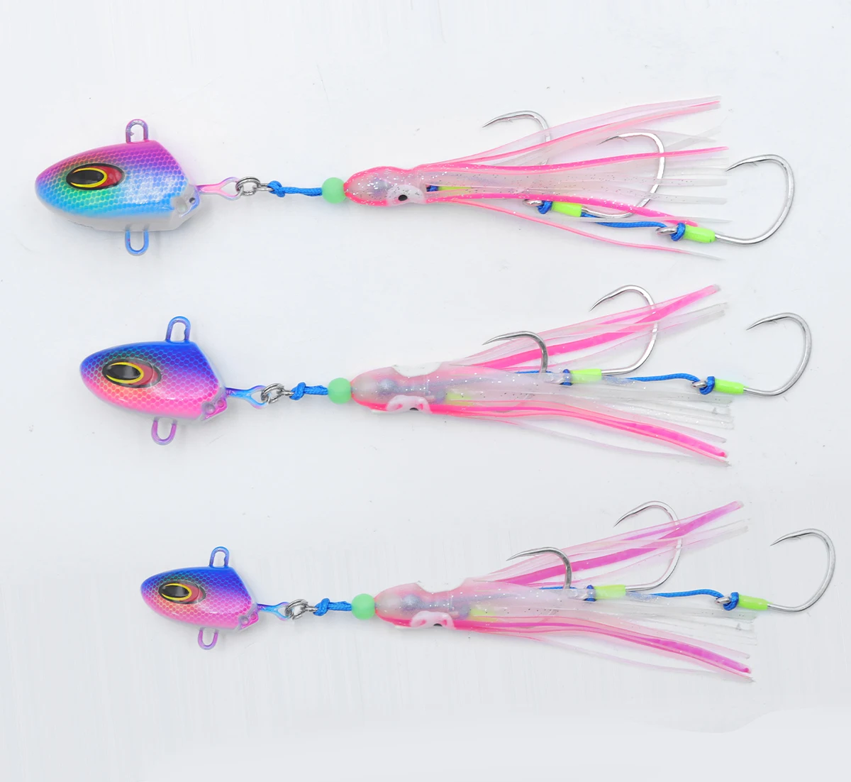 ZYZHE Meeresfischerei-Köder 100g 150g 200g 250g Leuchtender Weicher Oktopus-Köder mit BKK-Haken Salzwasser-Bootsangelköder Angelzubehör – Detail 18