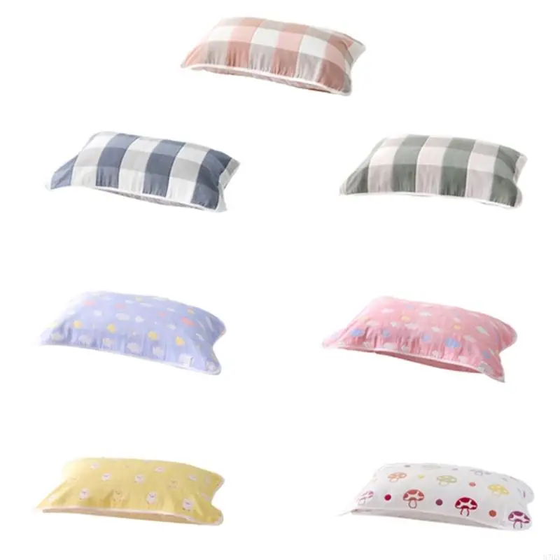 Breathable Cotton Pillow Towel Cover With Cute Design No Zippers For Kids And Sensitive Skin 50x80cm 35x55cm Optional 87HA