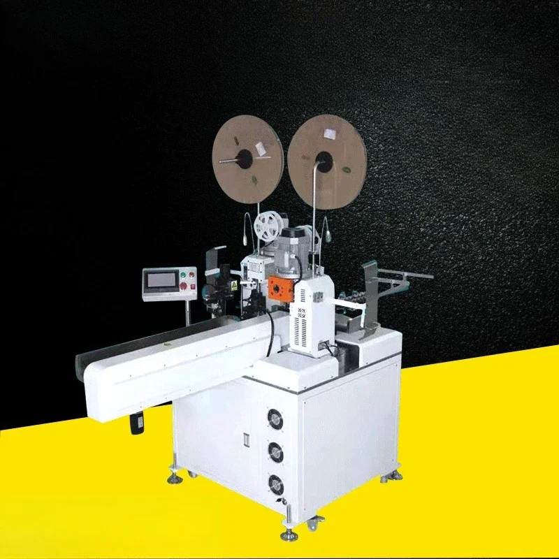 Electric automatic double-head terminal machine, five-wire terminal peeling and wiring integrated machine