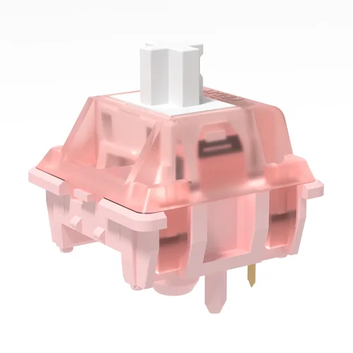 KBDiy-interruptor lineal Sakura, 37g, KIT de teclado mecánico para videojuegos, lubricado de fábrica rosa, personalizado, DIY, MX HIFI, 5 pines, GMK67 Hi75