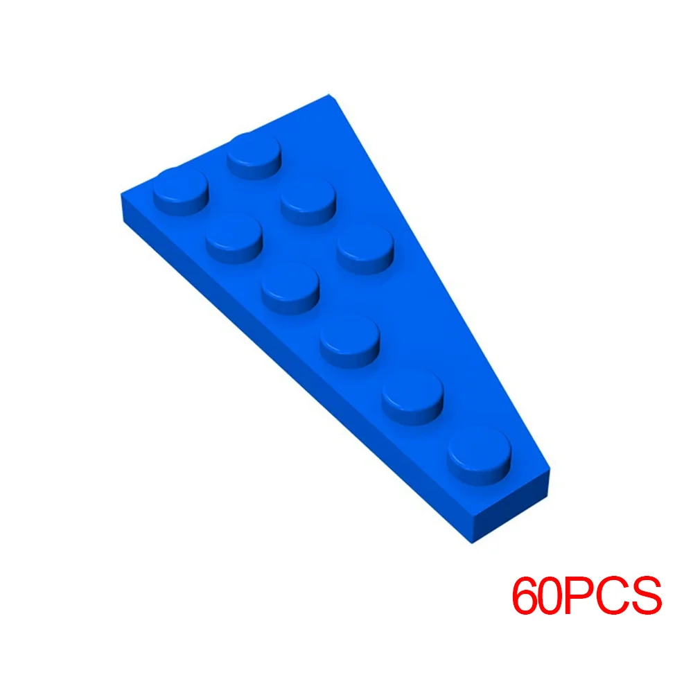 60pcs 54384 Wedge Plate 6 x 3 Left Bricks Collections Bulk Toy For Technical MOC Set Buildings Blocks  Christmas Gifts