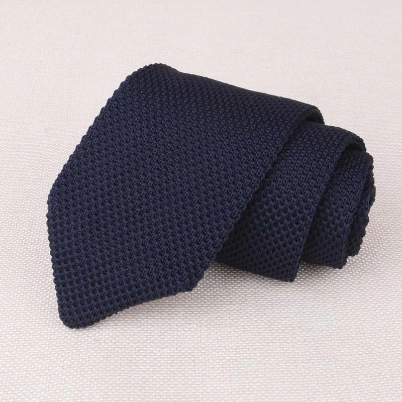Purple/Wine Red/Blue Neckties for Men's Knitted Neck Ties Casual Solid Color Knitting Gravatas Cravat Formal Business Necktie