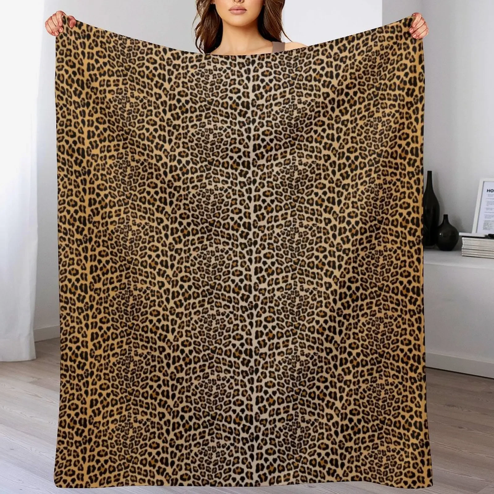 

Leopard print Throw Blanket Cozy Sofa Blanket for TV Watching Napping