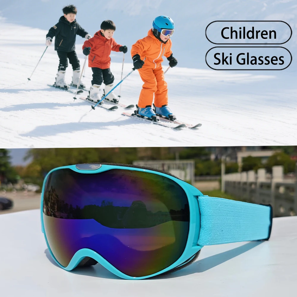 

Детские лыжные очки с защитой от запотевания на весь день, ветрозащитная вентиляция, антибликовое покрытие, комплект велосипедных очков для мальчиков и девочек, защита для занятий спортом на открытом воздухе