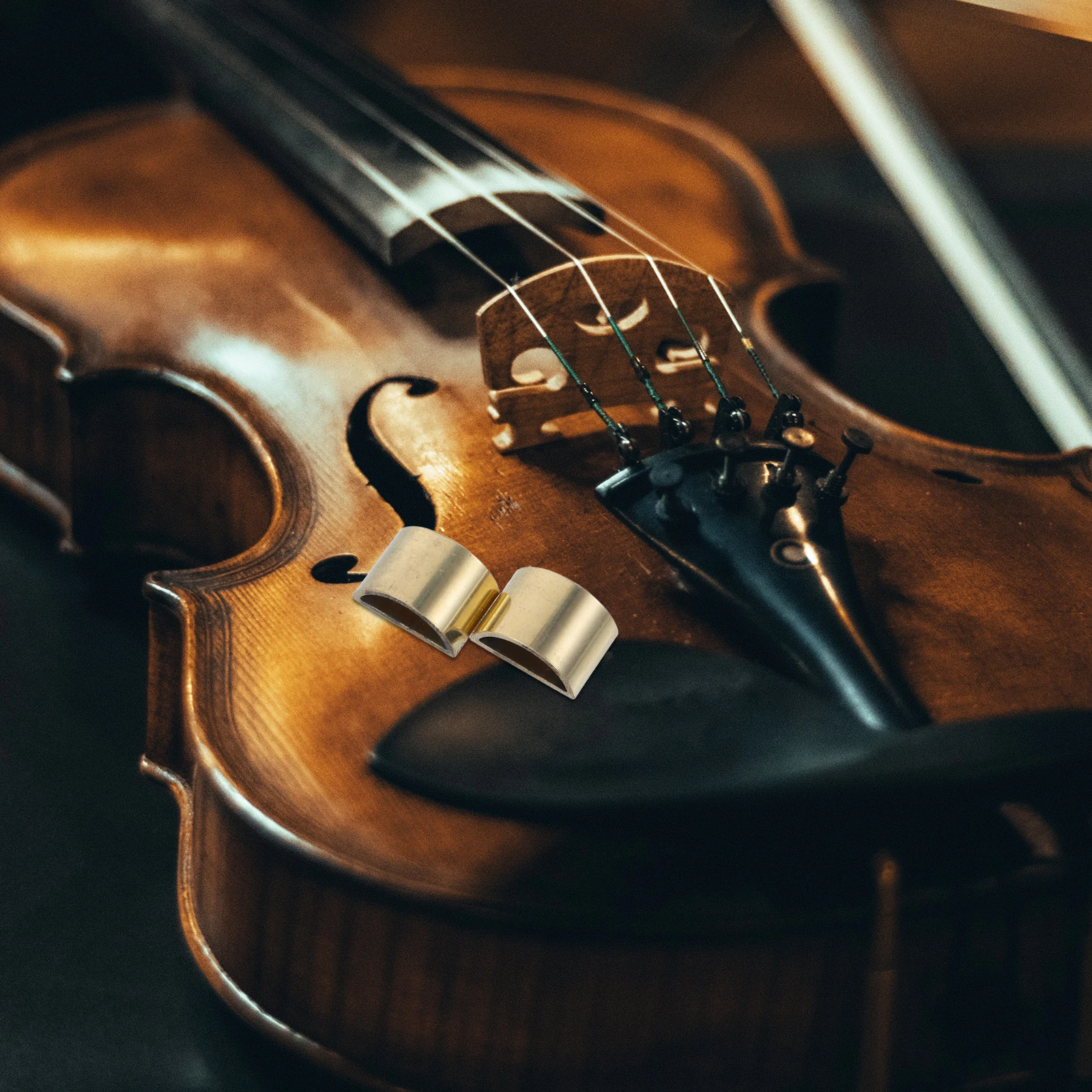 

2Pcs Violin Bow Repair Parts Metal Bow End Screw Rings Ferrules Violin Replacement DIY Repair Accessories Screw Parts