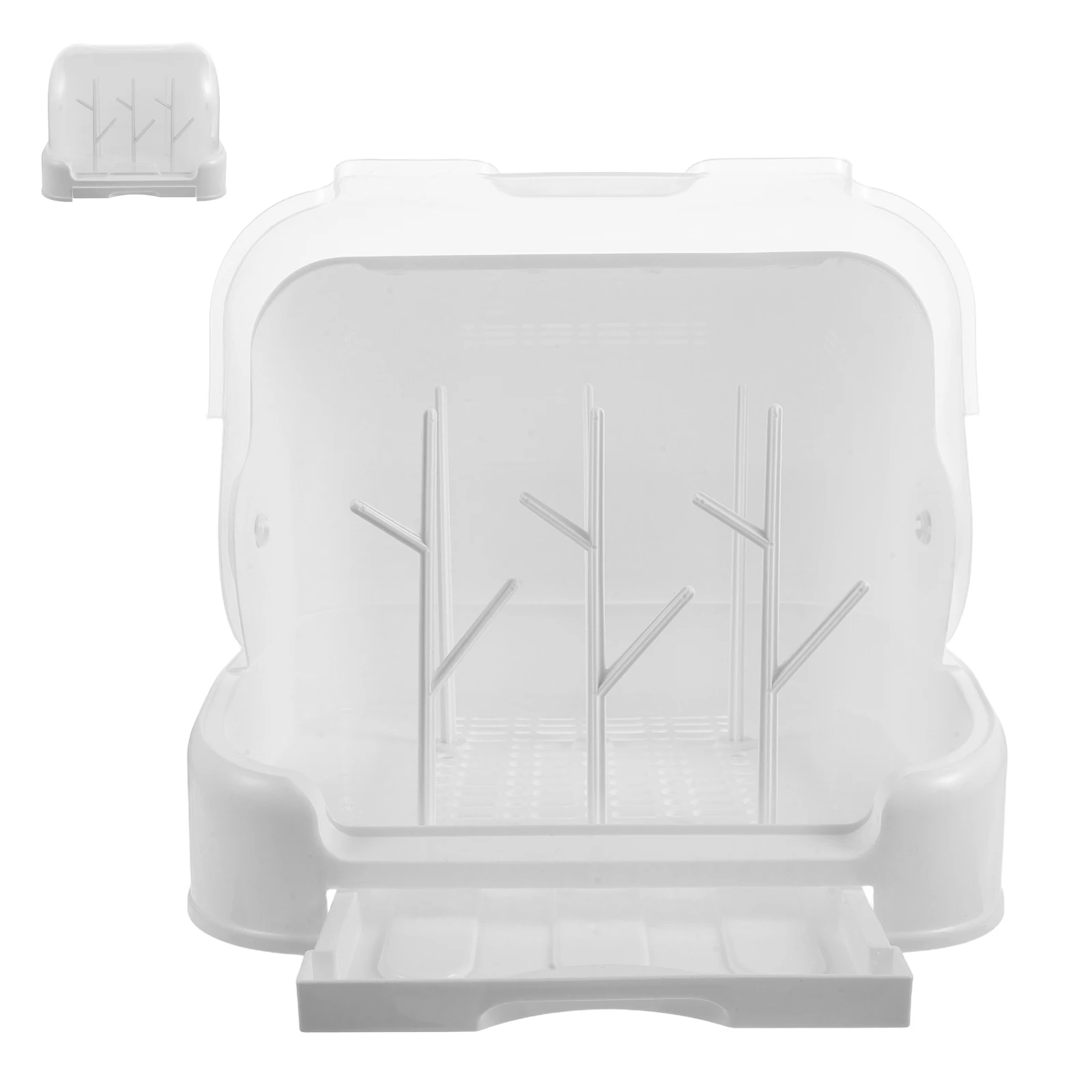 

Baby Bottle Drying Rack Bottles Station Organization Bracket White Plastic Drain Shelf