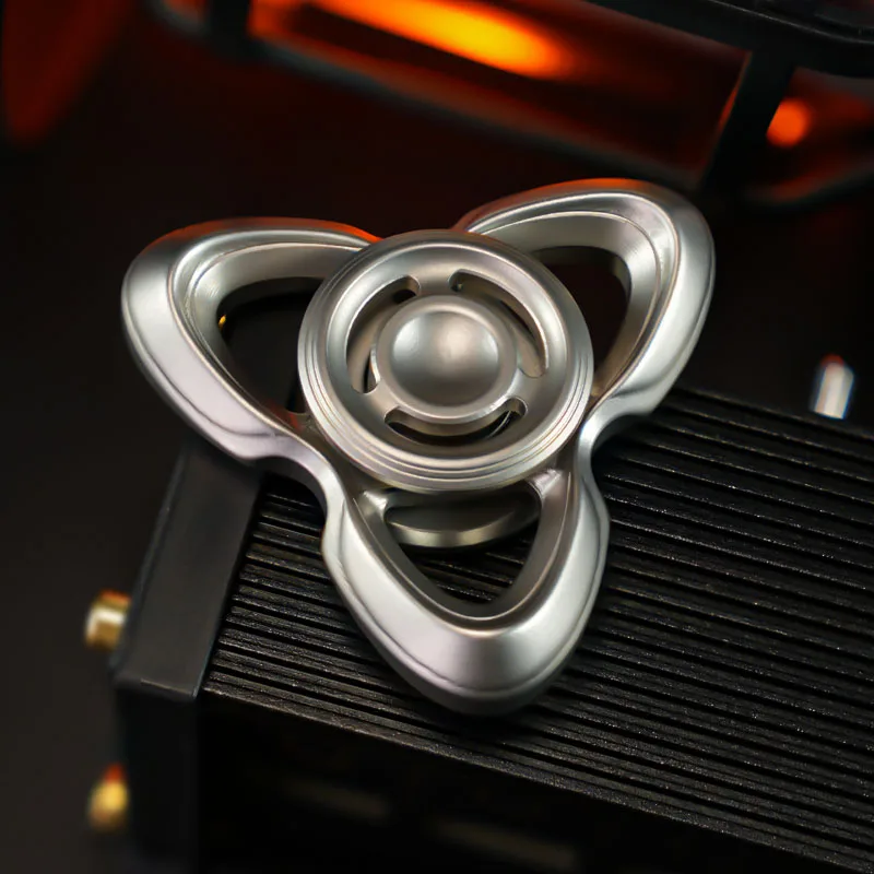 Stainless Steel Hand Fidget Spinner Best Metal Fingertip Spinning Top Tip Gyro EDC Relieve Stress Relief Toy Adults Anti Anxiety