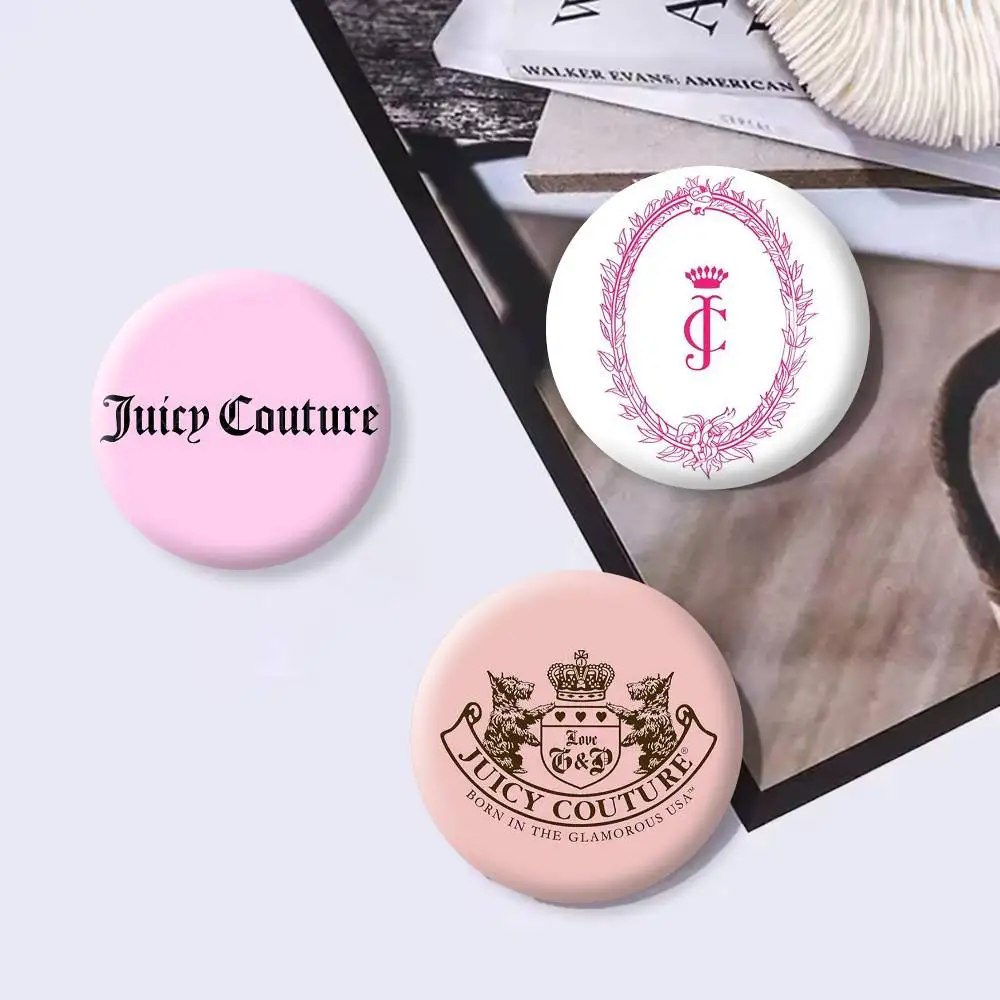 J-Juicy C-Couture  Badges Creative Tinplate Button PinsBrooch Badge Clothes Backpack