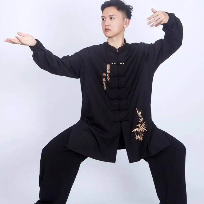 Traje de Tai Chi de estilo chino para hombre y mujer, uniforme de artes marciales, Kung Fu, Wushu, gimnasia Oriental, trajes de ejercicio Morning