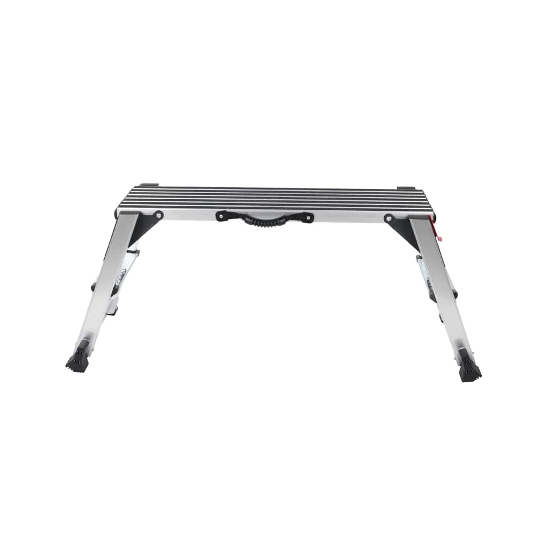 Heavy Duty Aluminum Folding Work Platform, 660 lbs Capacity Drywall Stool Ladder, Portable Step Stool with Non-Slip Feet & Handle, Ideal for Car Washing, Painting, Home Repair