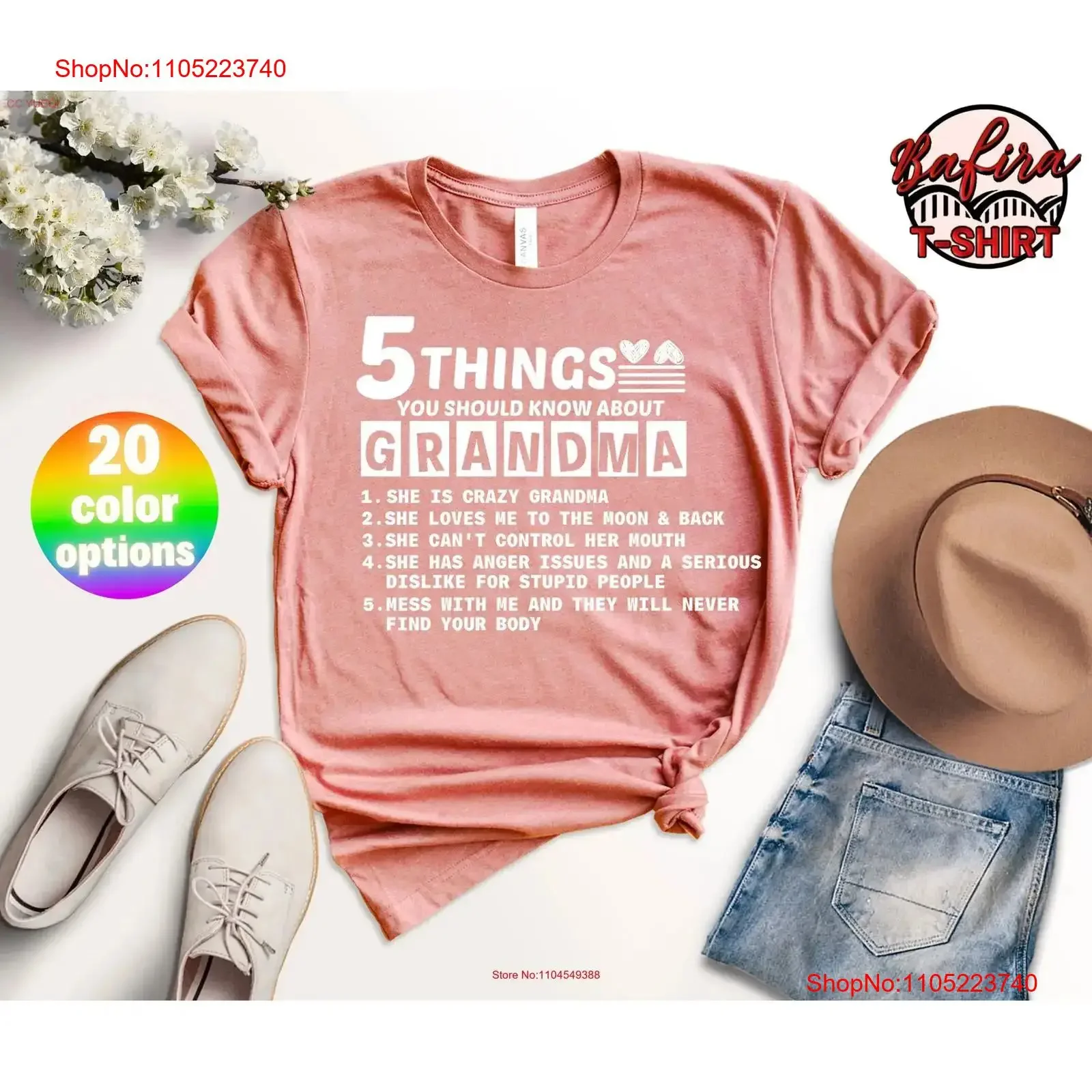 تي شيرت الجدة نانا أفضل الأحفاد خمسة أشياء يجب أن تعرفها عن قميص مغسول عتيق للارتداء اليومي قابل للتنفس #1
