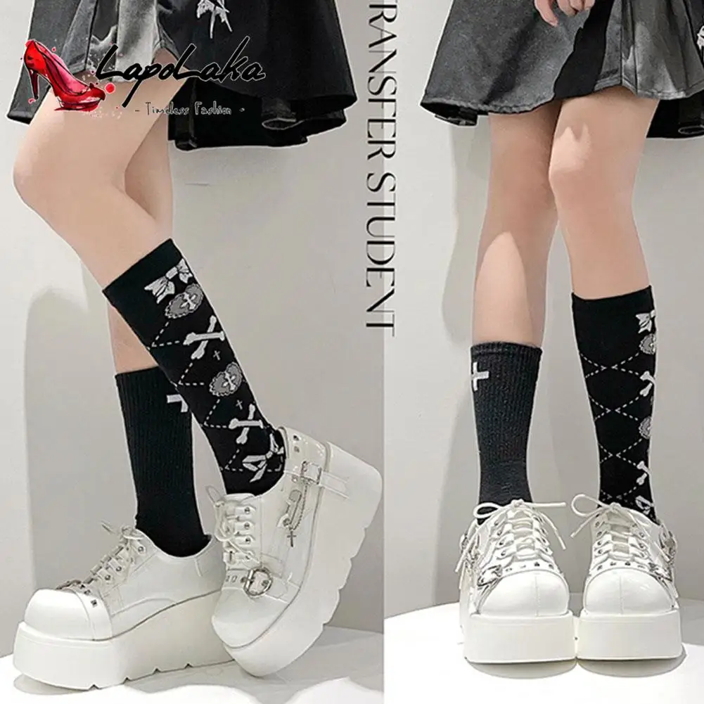 Platform Rivet Chain Decoration Women's Pumps Gothic Punk Wedges High Heels Girl Kawaii Subculture Y2k Mary Jane Shoes Woman