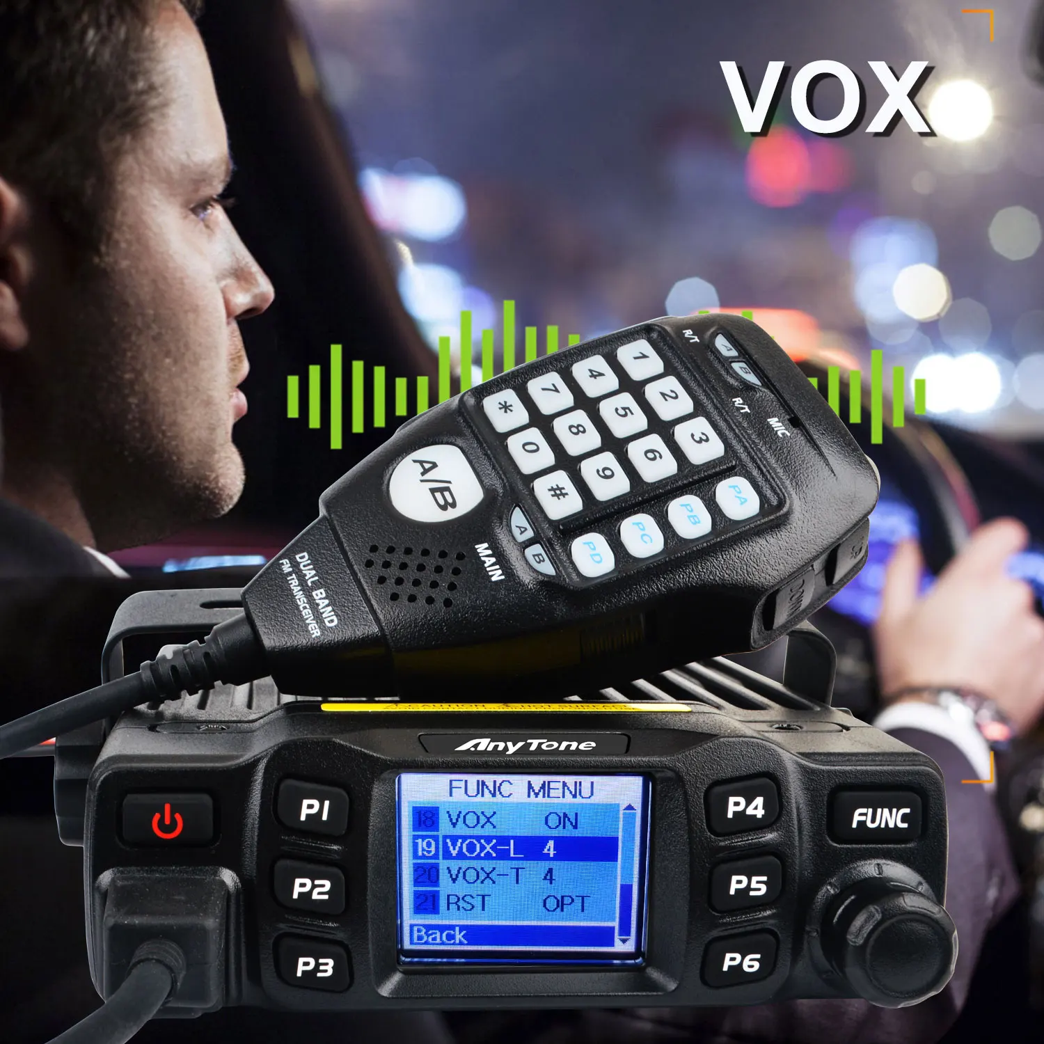 Anytone AT-778UV 144-146MHz 430-440MHz 25W 200Ch VOX Analog Amateur Car Mobile Radio