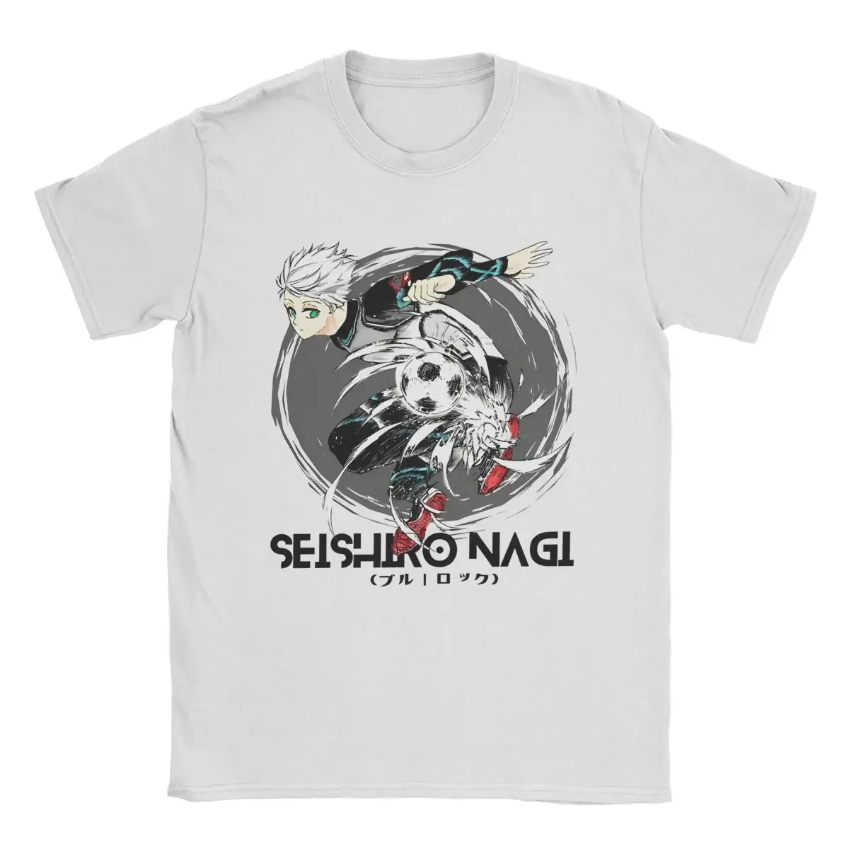 Blue Lock Nagi Seishiro Anime T-Shirt for Men Funny 100% Cotton Tee Shirt Crew Neck Short Sleeve T Shirts New Arrival Clothing