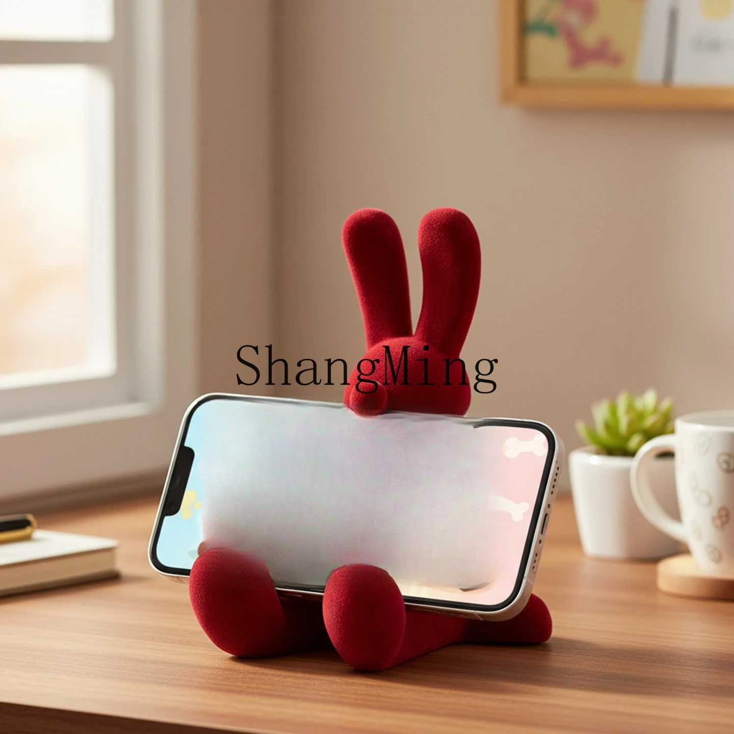 

DSA flocking mobile phone holder desktop workstation office decoration ceramic decorative ornament