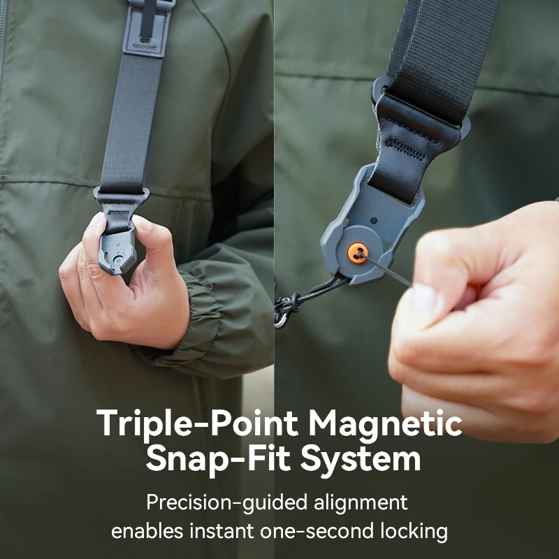 XILETU สายคล้องไหล่กล้องแม่เหล็กน้ําหนักเบาพร้อม Quick Release - สายคล้องคอปรับได้สําหรับกล้อง Canon Sony DSLR