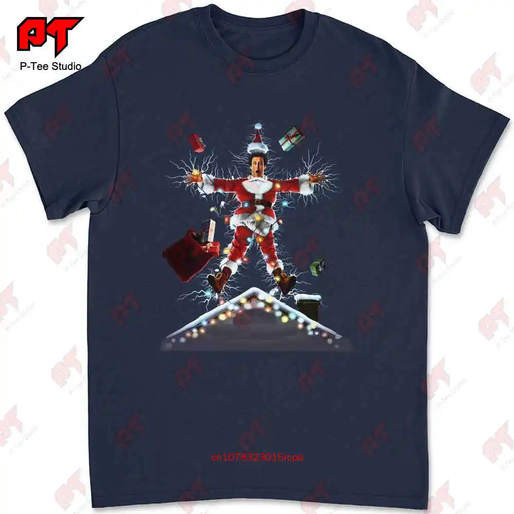 Santa Clark Griswold Christmas Vacation Movie Poster T-shirt 56U3