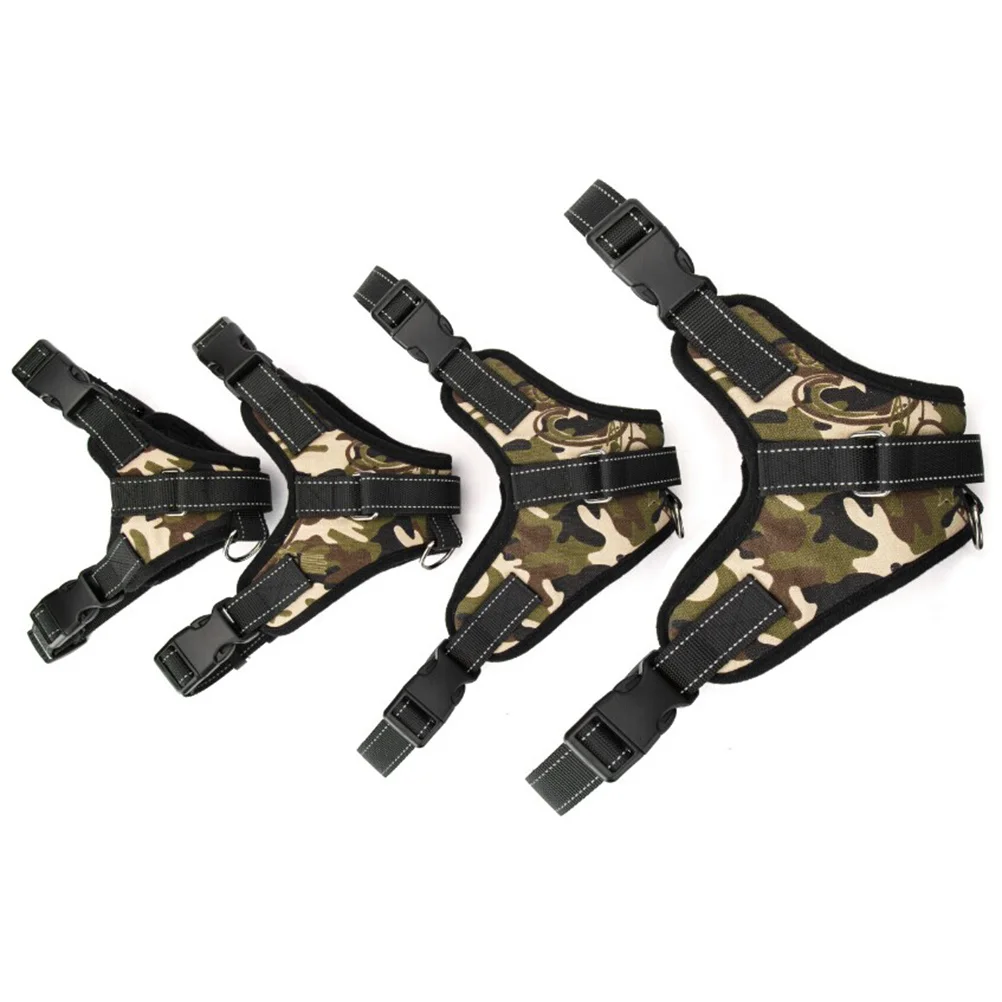 

Saddle Oxford Cloth Dog Harness Camouflage Size L Comfortable Control Large Medium Dog Harness for Running Walking