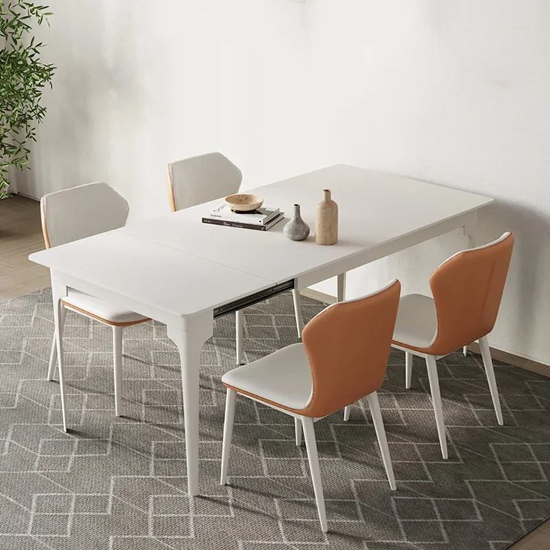 طاولة القهوة القابلة للتمديد صالون الرخام فندق غرفة الطعام طاولة المطبخ عشاء وحدة التحكم Juegos De Comedor طاولة طعام قابلة للطي #5