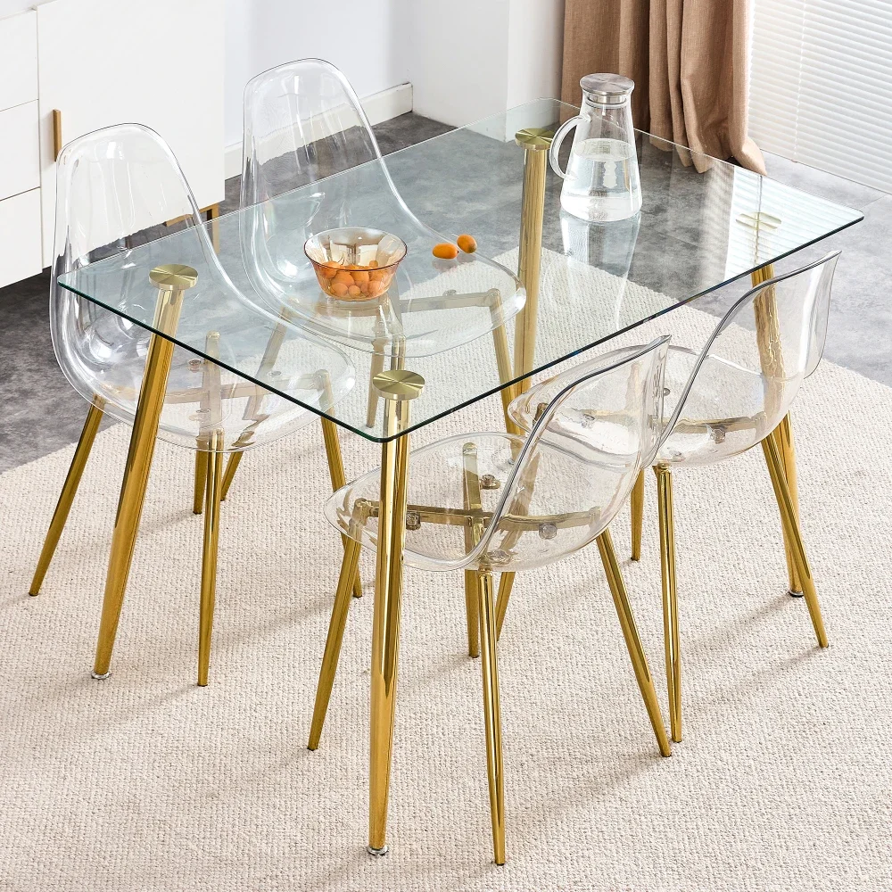 Transparent Plastic Dining Chairs Pack 6 Accent Chair Set 6 Rooms Deals Nordic Elegant Room Lightweight High Kitchen Furniture image 3