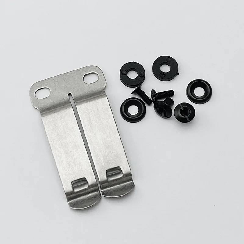 Juego de Clips de cinturón KYDEX de acero inoxidable, pinzas de bolsillo K para cuchillo, Funda de cuero de vaca, accesorios de fabricación DIY, 1 Juego
