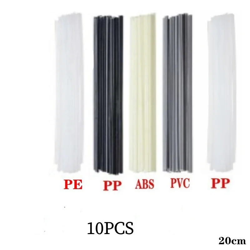 10/20 قطعة قضبان لحام بلاستيكية ABS/PP/PVC/PE عصي لحام 5x2 مللي متر للبلاستيك لحام بندقية الوفير إصلاح لوازم لحام 20 سنتيمتر