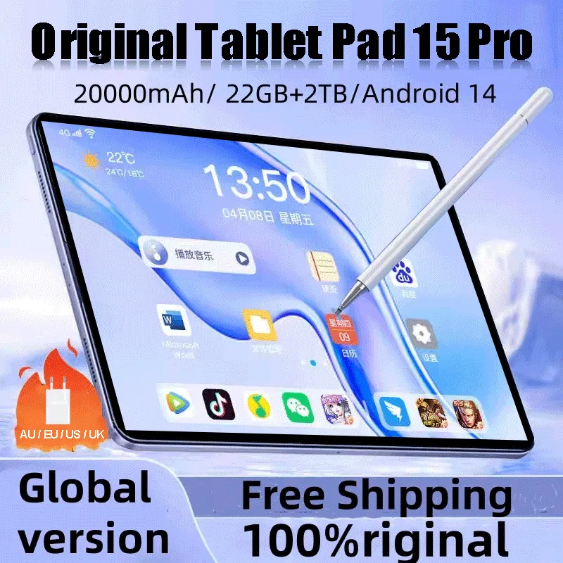 yZ[z2025NV^IWiO[oŃ^ubg Android 14 Pad 15 Pro 22GB+2TB Snapdragon 870ڃ^ubg 5G fASIMJ[h WIFI HD 4K Mi Tab