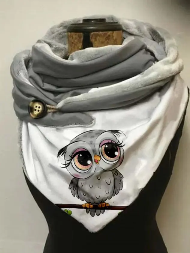 

Bird Of Minerva Casual 3D Printed Scarf And Shawl for Women