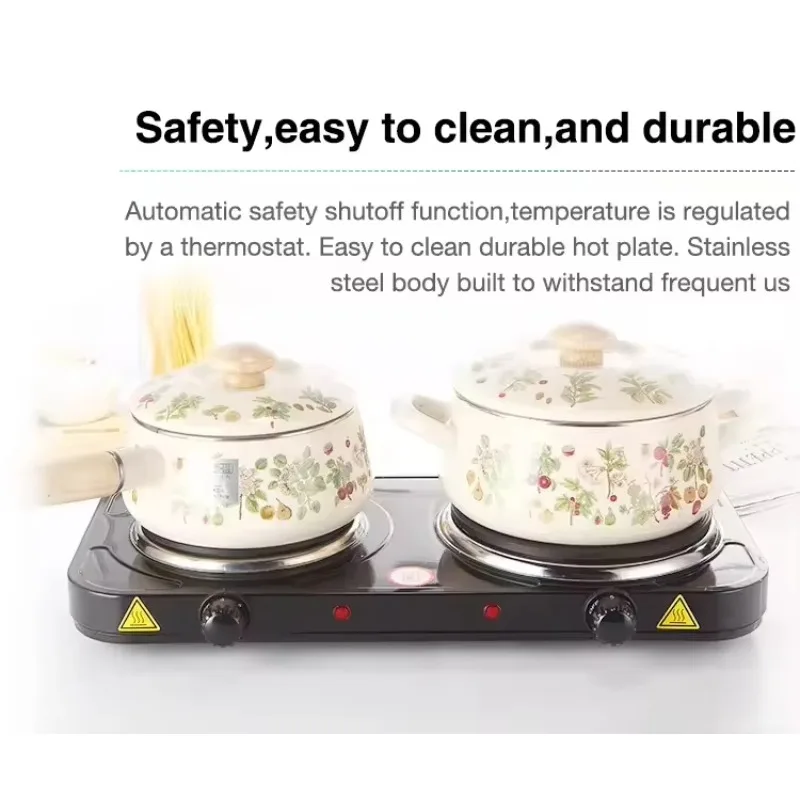 جودة عالية 2 لوحة 1500 واط 1000 موقد لوح تسخين موقد كهربائي صغير فرن طبخ مزدوج أحدث #5