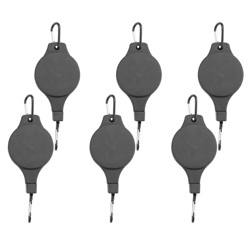 B84B-6 Pack Plant Pulley Retractable Hanger Easy Reach Plant Pulley Adjustable Height Wheel For Hanging Plants Indoor