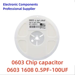 1 Rolle 4000 stücke 0,5 50V smd Dickschicht-Chip-Mehrschicht-Keramik kondensator 2,2 pF-22uF 10nf 100nf 1uf 4,7 uf uf 10uf 1pf