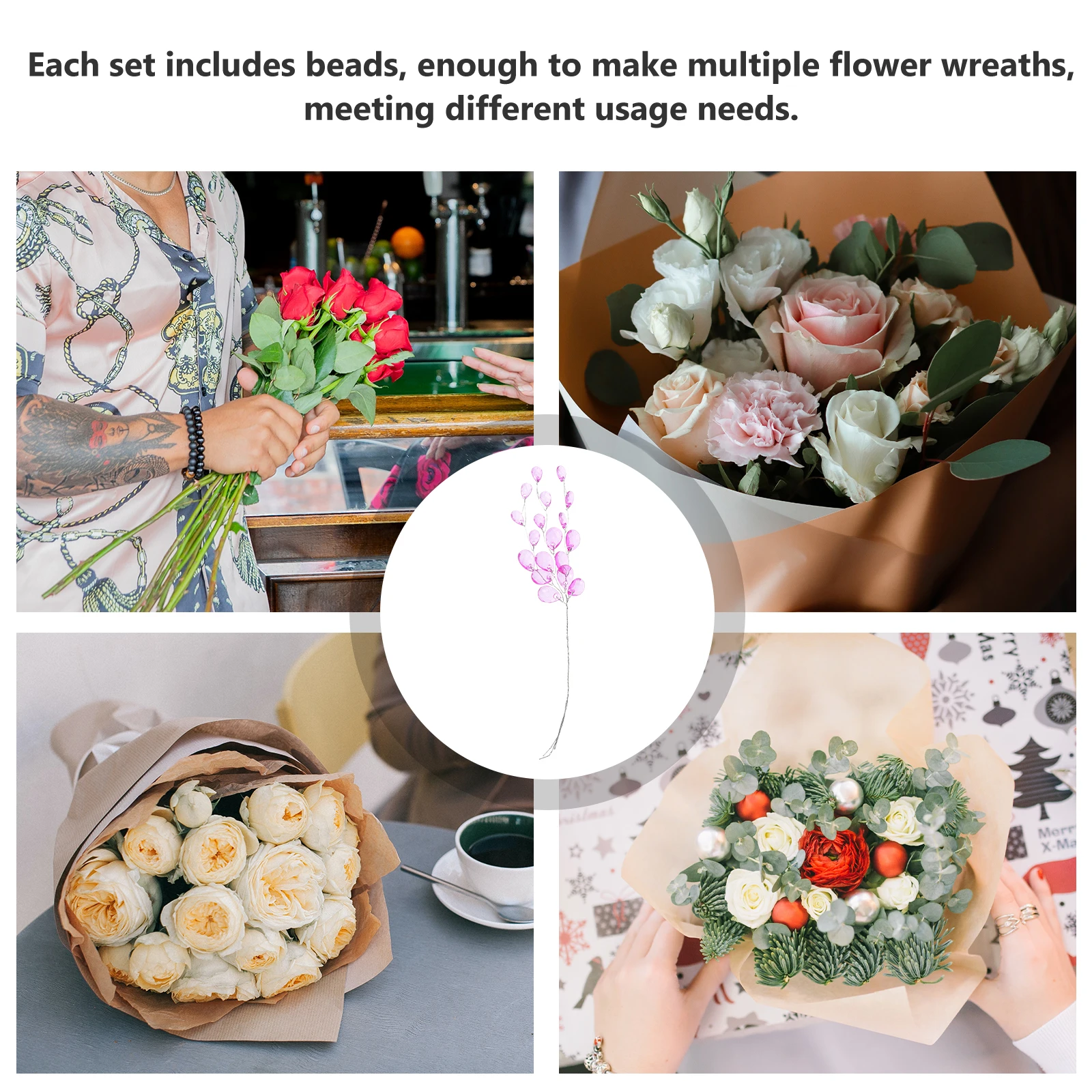 

50 Pcs Plant Artificial Flower Arrangement Flowers Faux Arrangements Aluminum Wire Bundles