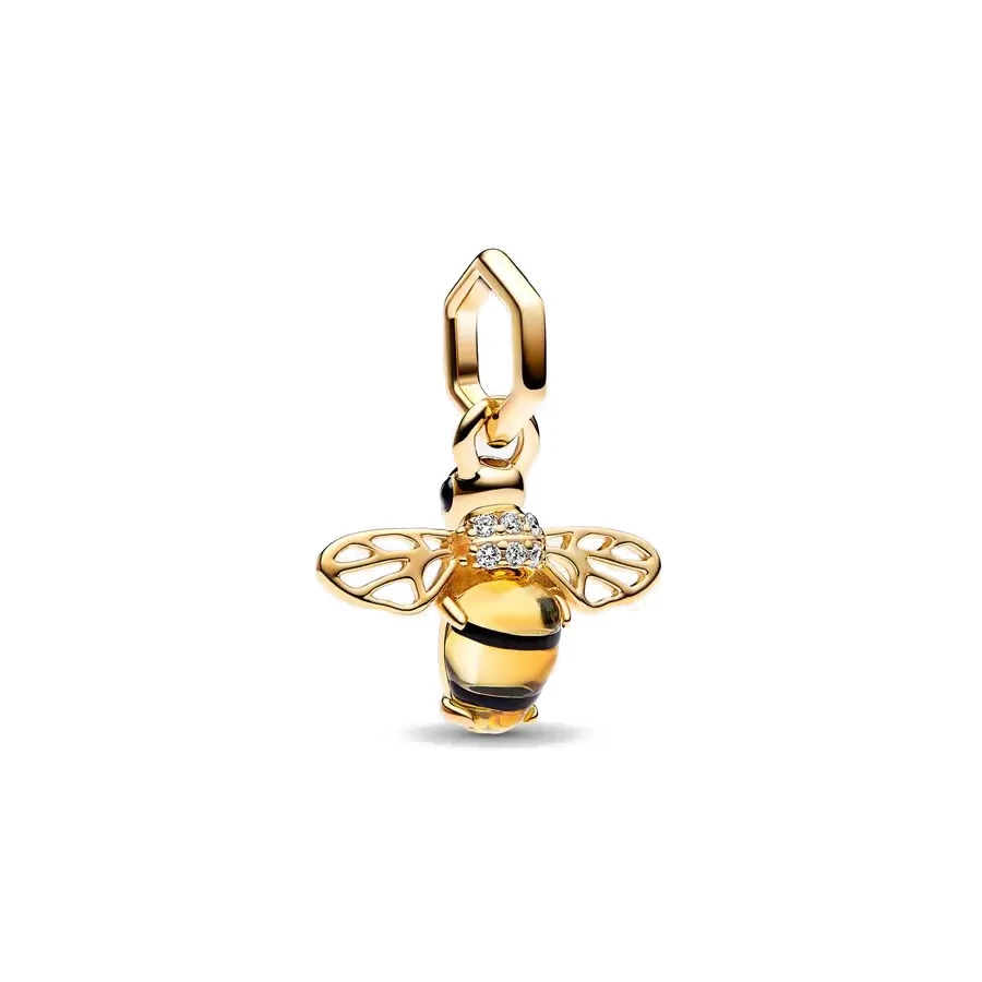2024 New 925 Sterling Silver Star Moon Love Lock Bee Gold Charms Beads Fit Original Pendant Bracelet DIY Fashion Woman Jewelry