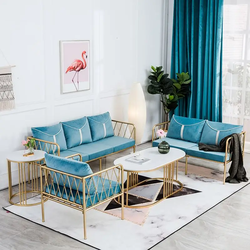 &c Nordic Modern Light Luxury Ins Style Cloth Sofa Simple Clothing Store Living Room Single Sofa Chair Leisure Metal